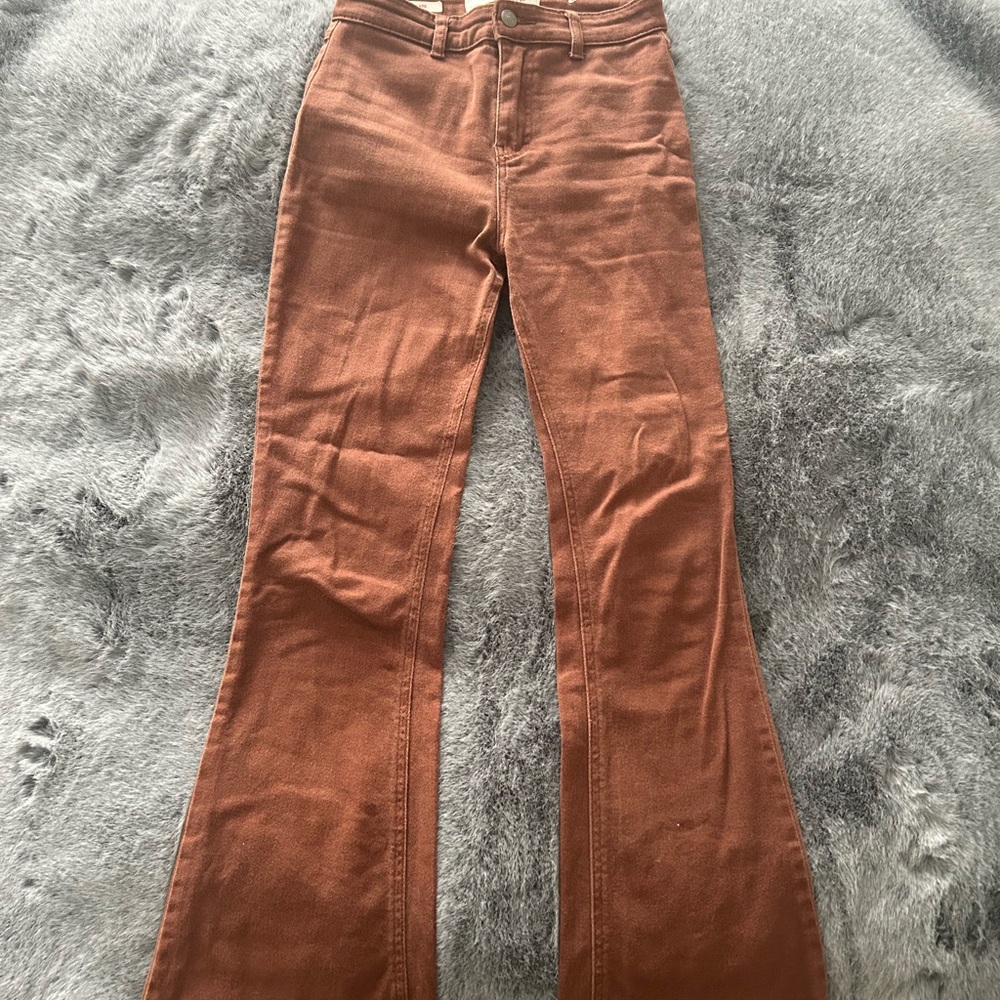 Brown Flared Jeans